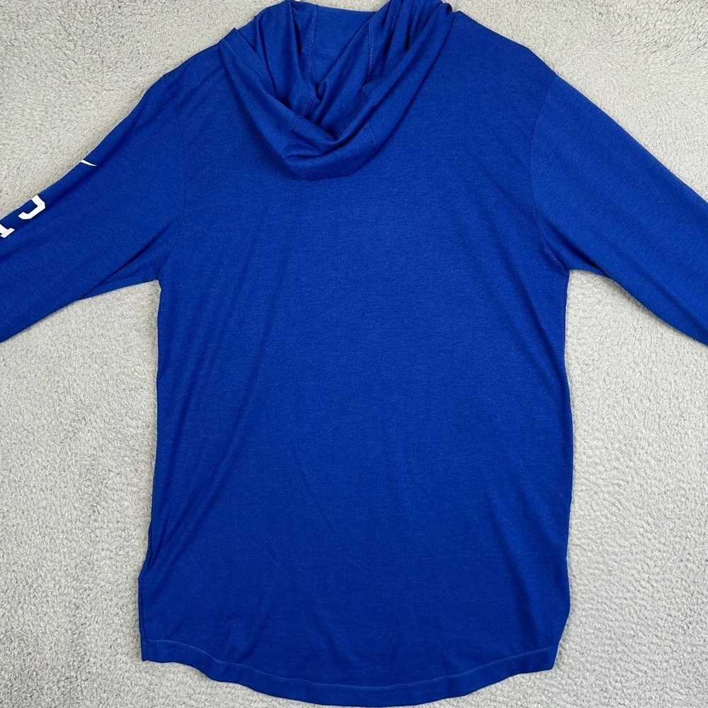 New York Giants Nike Shirt Men Medium Blue NFL Hooded Activewear Top Lightweight